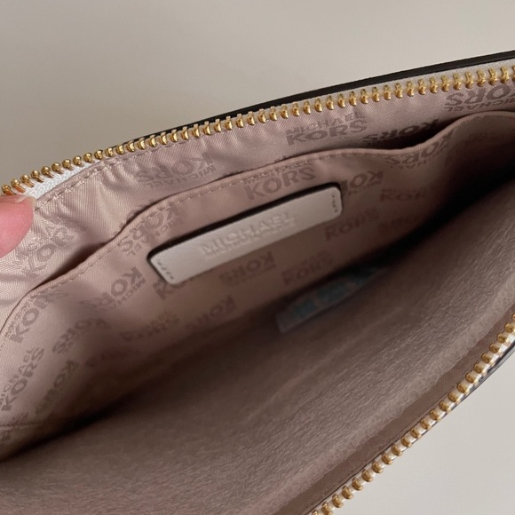 Michael Kors Gold and White Clutch - Picture 3 of 5